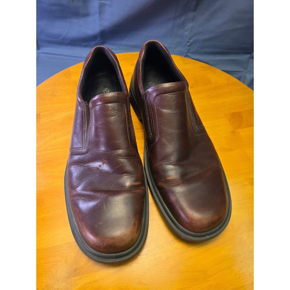 ECCO Men's Brown Leather Slip-On Loafers, EUR Size 48 US 13.5-14
